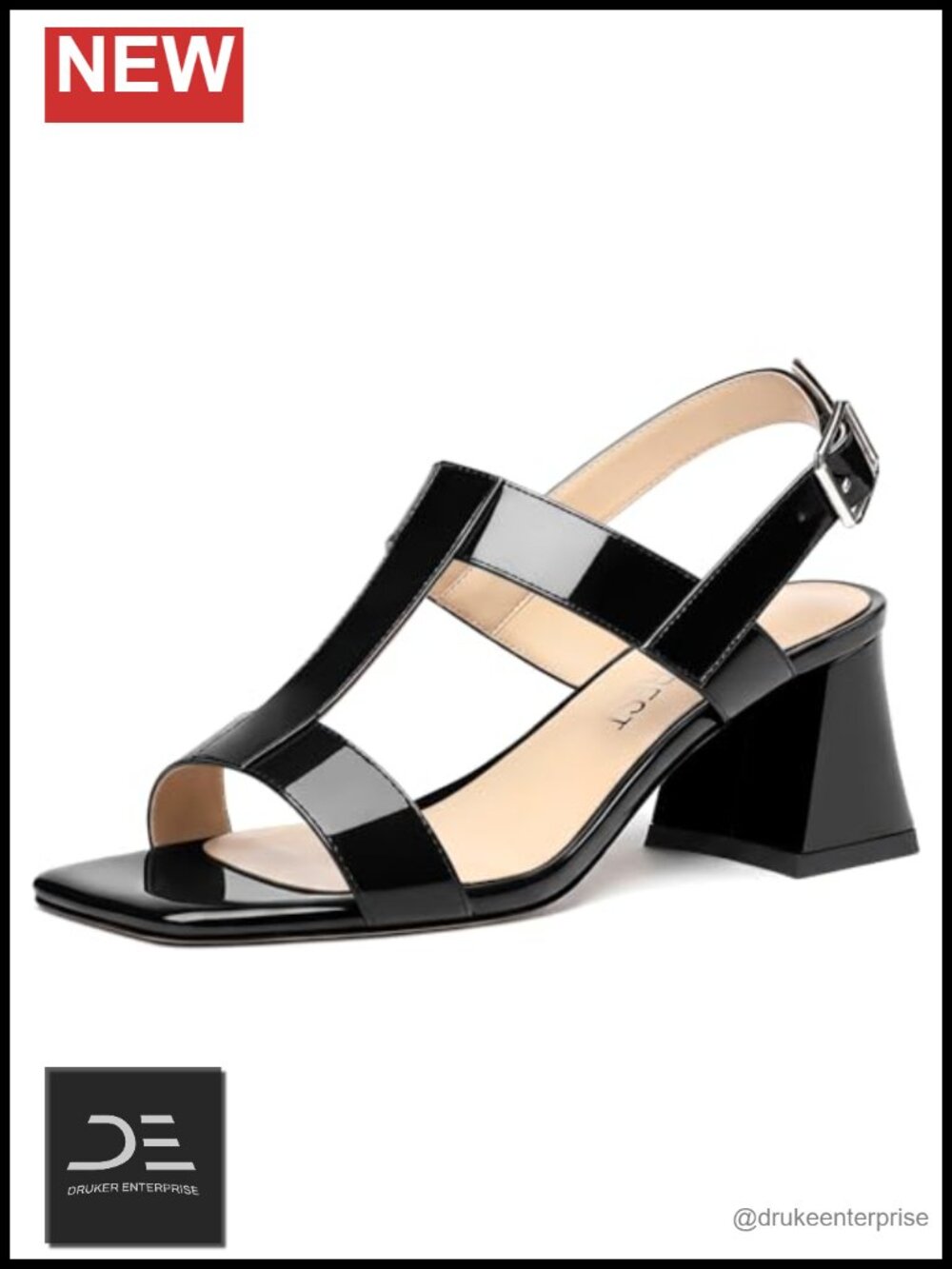 Women's Heeled Sandals Square Toe Block Heels Strappy Ankle Strap Chunky Heel